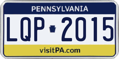 PA license plate LQP2015