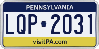 PA license plate LQP2031