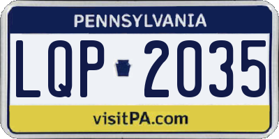 PA license plate LQP2035