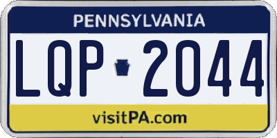 PA license plate LQP2044