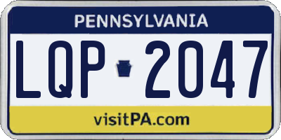 PA license plate LQP2047