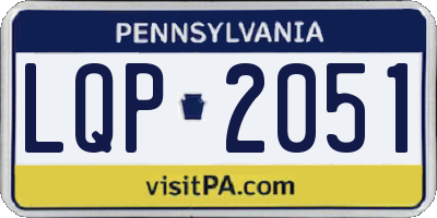PA license plate LQP2051