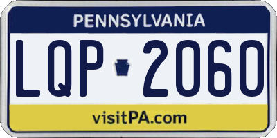PA license plate LQP2060