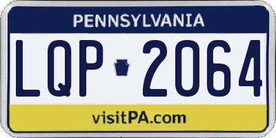 PA license plate LQP2064