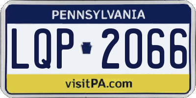PA license plate LQP2066