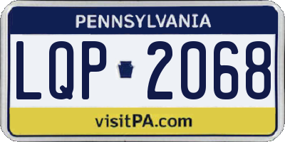 PA license plate LQP2068