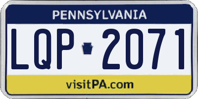PA license plate LQP2071
