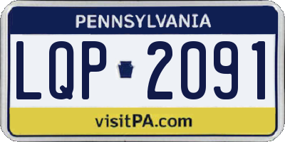 PA license plate LQP2091