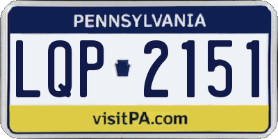 PA license plate LQP2151