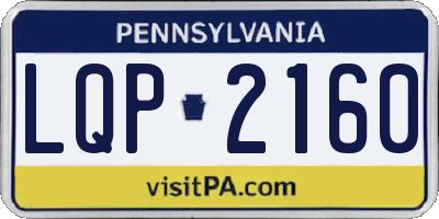 PA license plate LQP2160