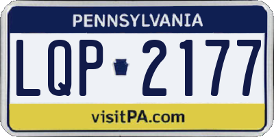 PA license plate LQP2177