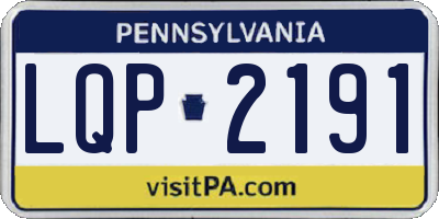 PA license plate LQP2191
