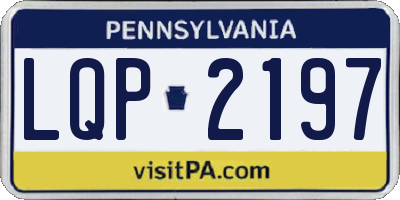 PA license plate LQP2197