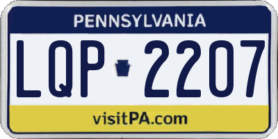 PA license plate LQP2207