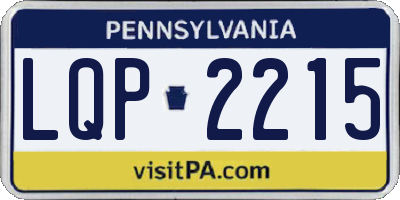 PA license plate LQP2215