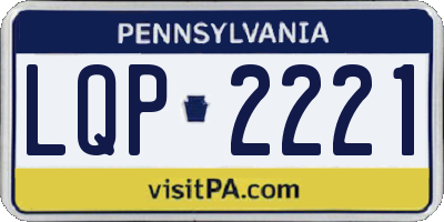 PA license plate LQP2221