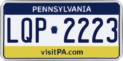 PA license plate LQP2223