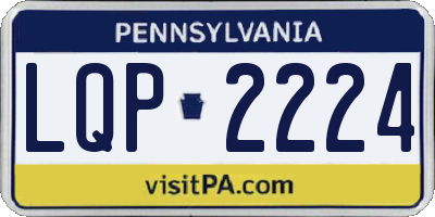 PA license plate LQP2224
