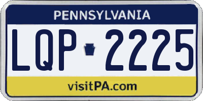 PA license plate LQP2225