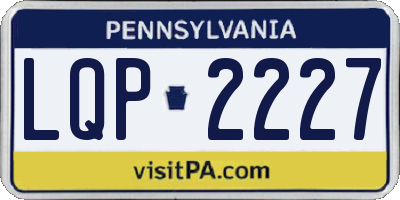 PA license plate LQP2227