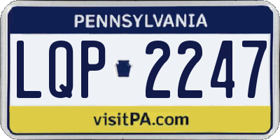 PA license plate LQP2247