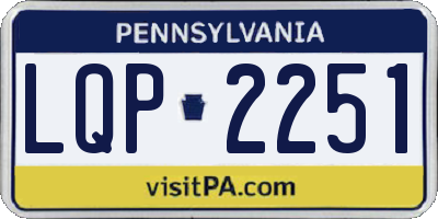 PA license plate LQP2251