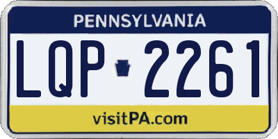 PA license plate LQP2261