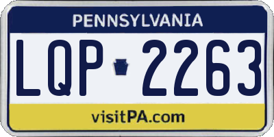 PA license plate LQP2263