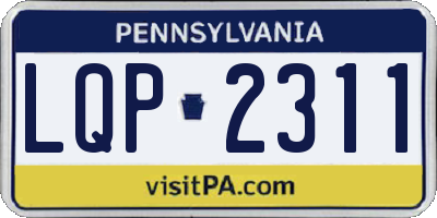 PA license plate LQP2311