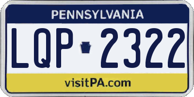 PA license plate LQP2322