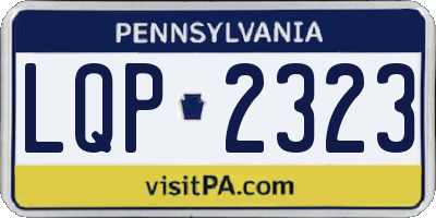 PA license plate LQP2323