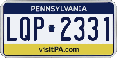 PA license plate LQP2331
