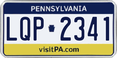 PA license plate LQP2341