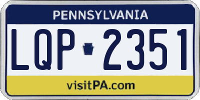 PA license plate LQP2351