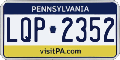 PA license plate LQP2352