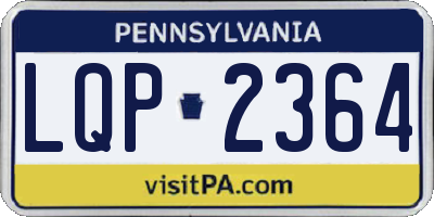 PA license plate LQP2364