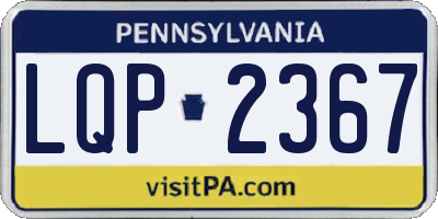 PA license plate LQP2367