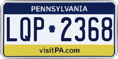 PA license plate LQP2368