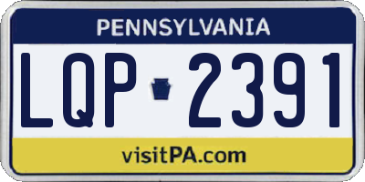 PA license plate LQP2391