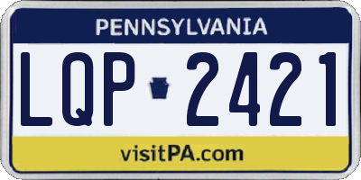PA license plate LQP2421