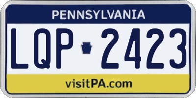 PA license plate LQP2423