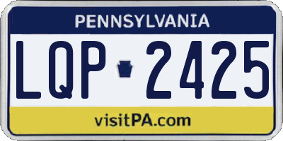PA license plate LQP2425