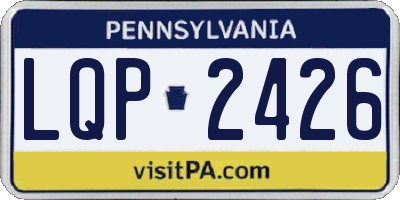 PA license plate LQP2426