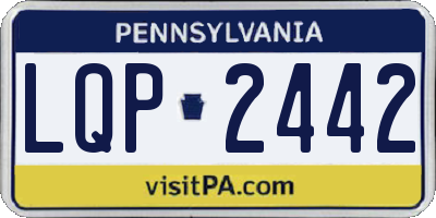 PA license plate LQP2442