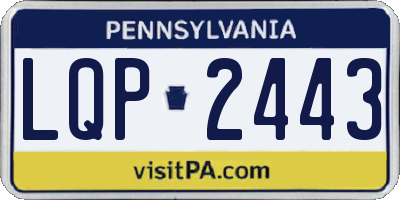 PA license plate LQP2443