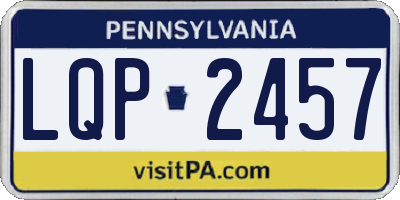 PA license plate LQP2457