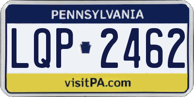 PA license plate LQP2462