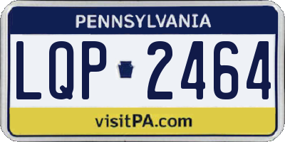 PA license plate LQP2464