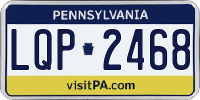 PA license plate LQP2468