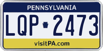 PA license plate LQP2473